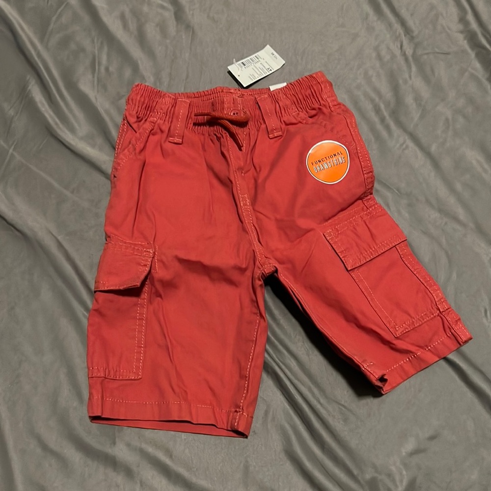 Rust Red Toddler Cargo Shorts